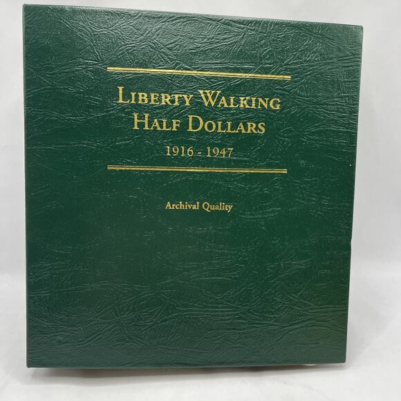 LITTLETON ALBUM for LIBERTY WALKING HALF DOLLARS 1916 1947 As Is Imperfections - Picture 1 of 11